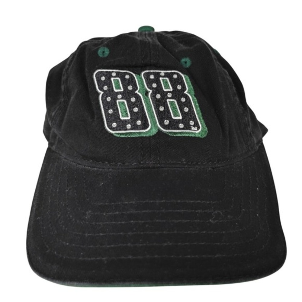 Dale Jr‎ NASCAR 88 AMP Green Black Bedazzled Hat Cat Adjustable Chase Authentic